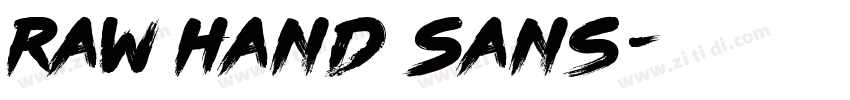 Raw Hand Sans字体转换